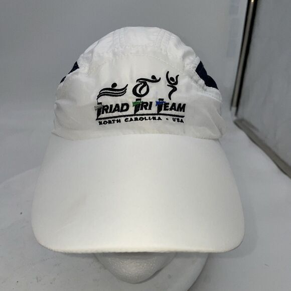 Triad Tri Team North Carolina USA Hat Cap White Adult Used Adjustable - Picture 1 of 10